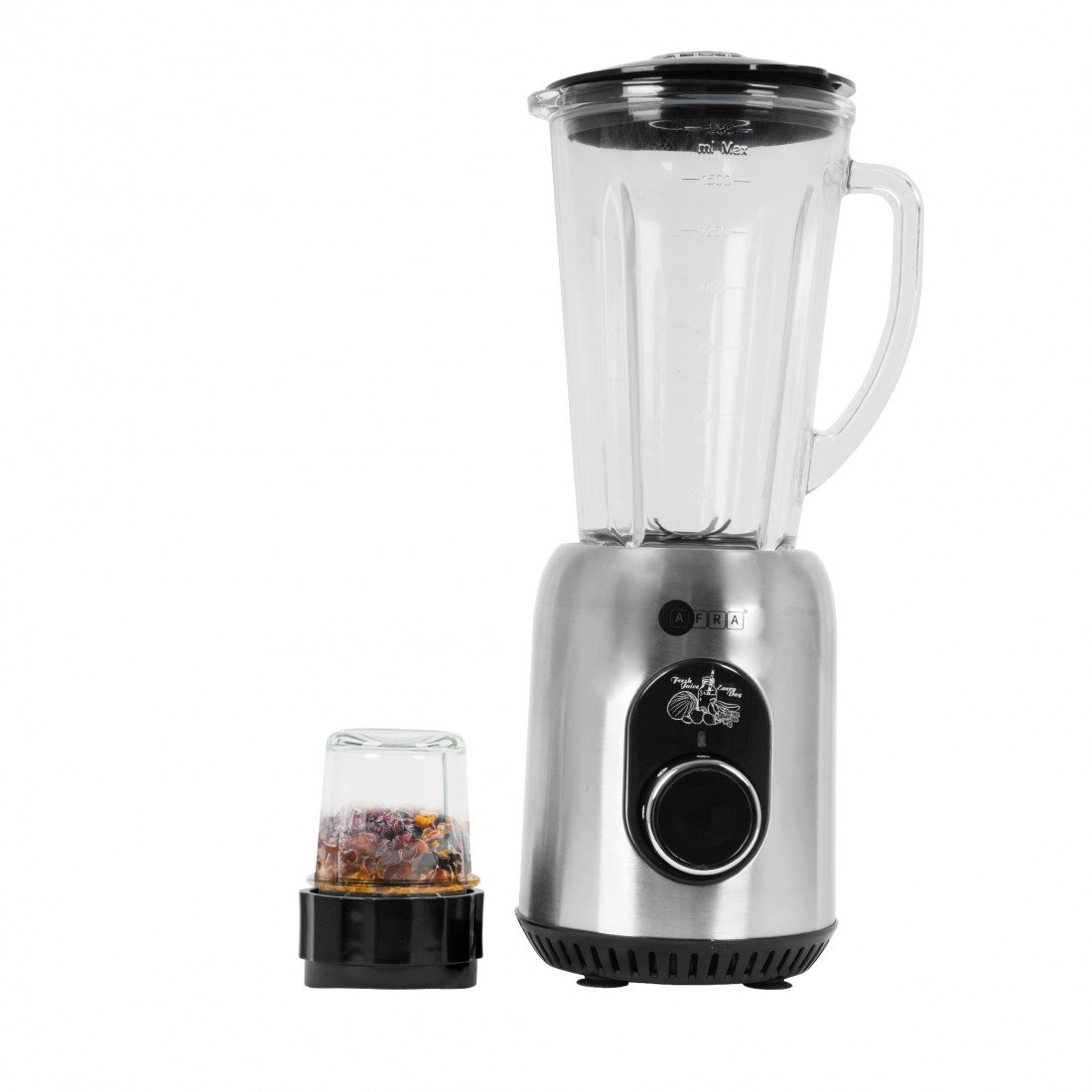 AFRA 2-in-1 Blender – 1.8L Glass Jar, 6 Blades, Grinder Jar, 5 Speeds – AF-610BLSL - Image 3