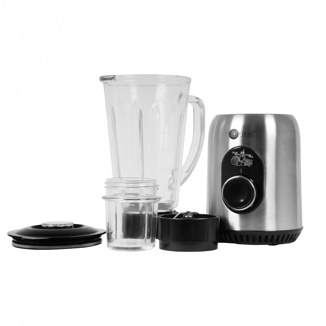AFRA 2-in-1 Blender – 1.8L Glass Jar, 6 Blades, Grinder Jar, 5 Speeds – AF-610BLSL - Image 6
