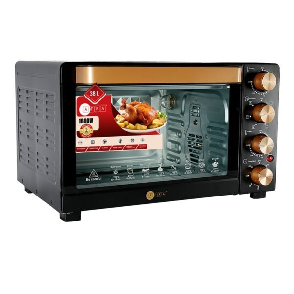 AFRA 80L Electric Oven Toaster – 2200W, Rotisserie, Convection, 7 Functions – AF-8022OTBK - Image 2