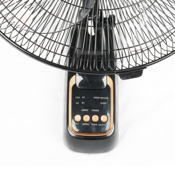 AFRA 16-Inch Wall Mount Fan, 60W, 1250 RPM, 3-Speed Remote, 90° Oscillation – AF-1612WFBG, 2Y Warranty - Image 3