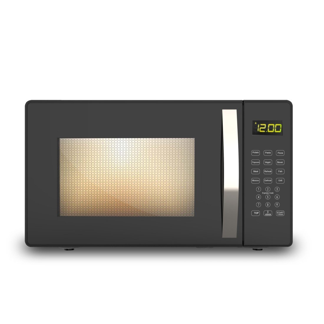 AFRA Digital Microwave Oven 25L | 1000W | Auto Cooking | Grill & Defrost | Black | AF-2510MWBK