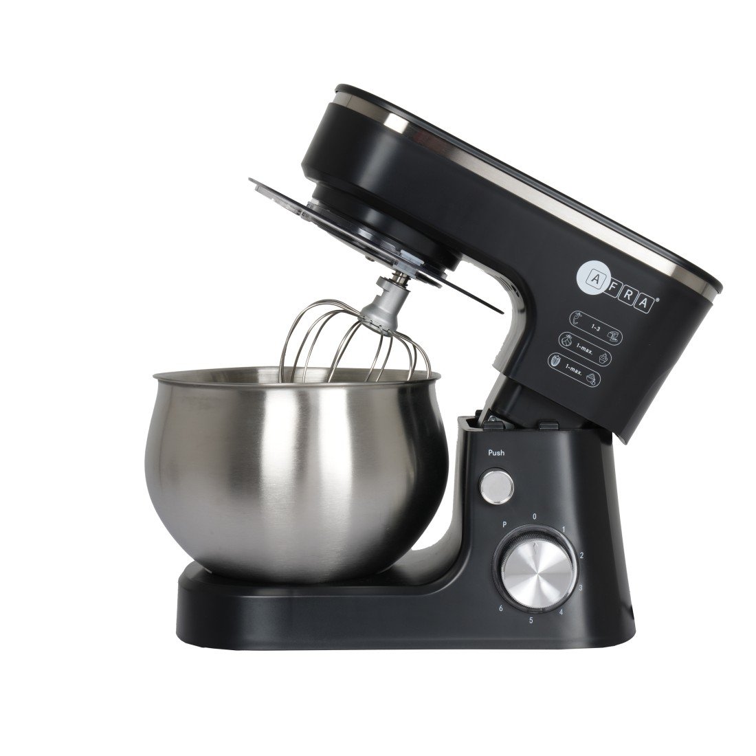 AFRA Stand Mixer 1200W – 5L Bowl, 6 Speeds, Metal Gears, AF-1200SMBK - Image 4