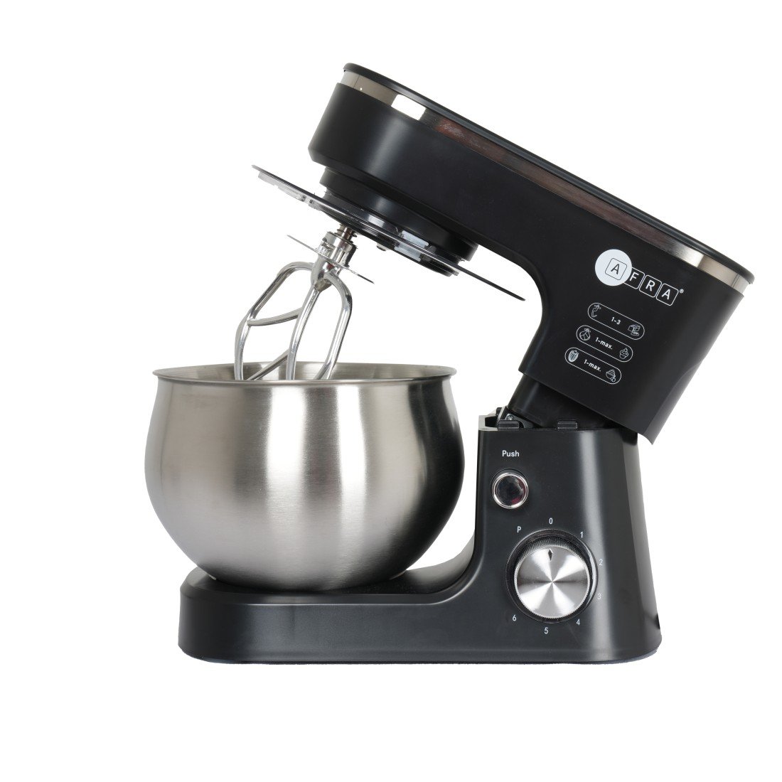AFRA Stand Mixer 1200W – 5L Bowl, 6 Speeds, Metal Gears, AF-1200SMBK - Image 3