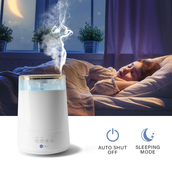 AFRA Ultrasonic Humidifier | 4L Large Capacity | 3 Timer Settings | Ambient Light | AF-801UH - Image 3