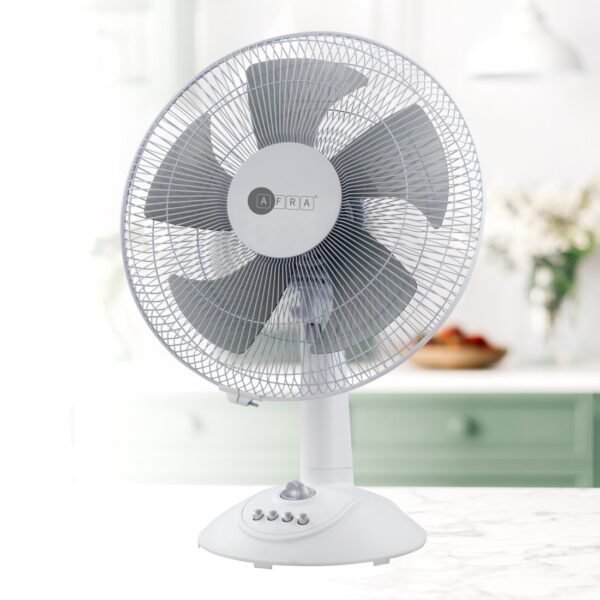 AFRA 12-Inch Table Fan, 60W, 3 Speed Settings, 1200 RPM, Timer Control – AF-1260TFWT, 1-Year Warranty - Image 2