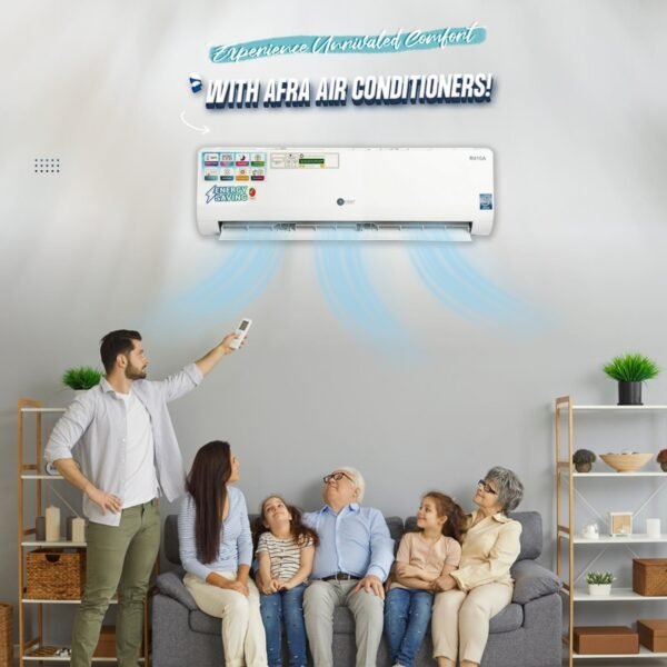 AFRA 1.5 Ton Wall Split AC AF-1800ACWT – T3 R410a, Hidden LED, Sleep Mode & Auto Restart - Image 7