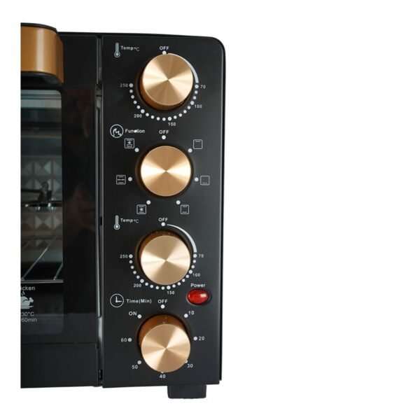 AFRA 30L Electric Oven Toaster – 1500W, Rotisserie, 7 Functions, Adjustable Thermostat – AF-3015OTBK - Image 6