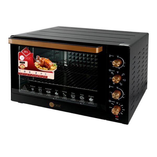 AFRA 55L Electric Oven Toaster – 1900W, Rotisserie, Convection, 7 Functions – AF-5519OTBK - Image 6
