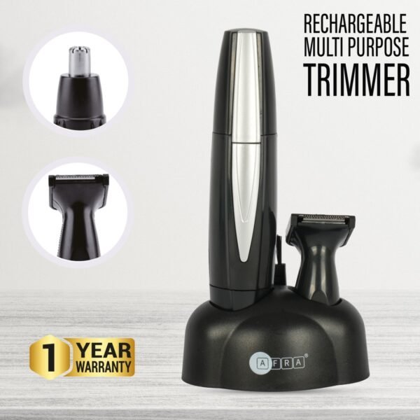 AFRA Nose Trimmer Set AF-0145NSBK – Curved Blade, Battery Operated, Gentle & Safe on Skin - Image 3