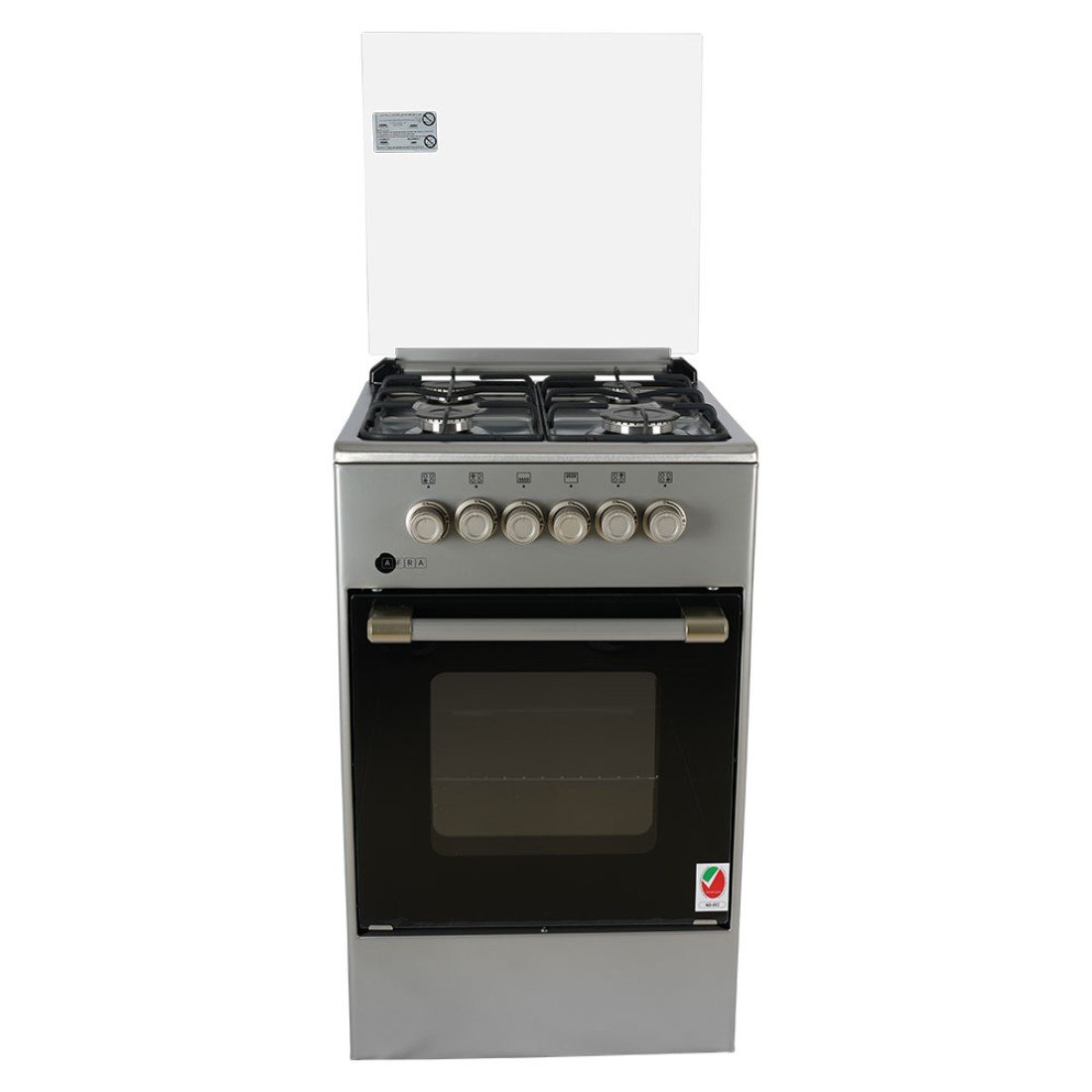 AFRA Free Standing Cooking Range 50x50 – 4 Burners, Stainless Steel, Compact, AF-5050CRGS - Image 2