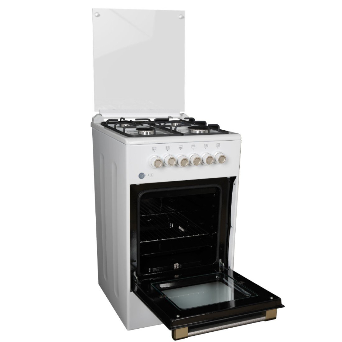 AFRA Free Standing Cooking Range 50x50 – 4 Burners, White Enamel, Compact, AF-5050CRGW - Image 6