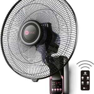 AFRA 16-Inch Wall Mount Fan, 60W, 1250 RPM, 3-Speed Remote, 90° Oscillation – AF-1612WFBG, 2Y Warranty