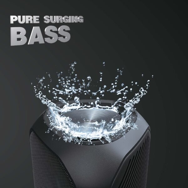 AFRA Bluetooth Speaker | 24W Ultra Bass | RGB Light | IPX4 Waterproof | Rechargeable Battery | AF-0024BSBK - Image 6