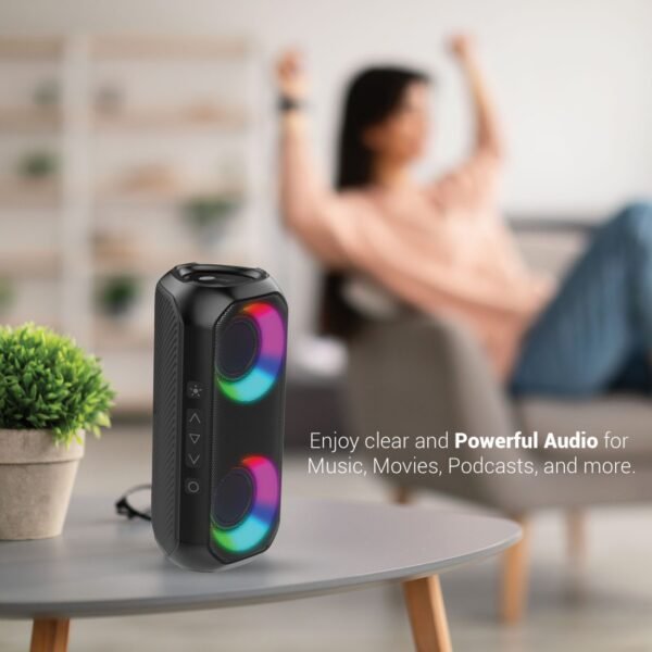 AFRA Bluetooth Speaker | 24W Ultra Bass | RGB Light | IPX4 Waterproof | Rechargeable Battery | AF-0024BSBK - Image 5