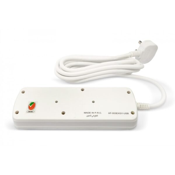 AFRA Extension Cord AF-003EXGY-USB – 2-Way, 2 USB Ports, 3M Cable, 250V, Shock-Proof, 2-Year Warranty - Image 3
