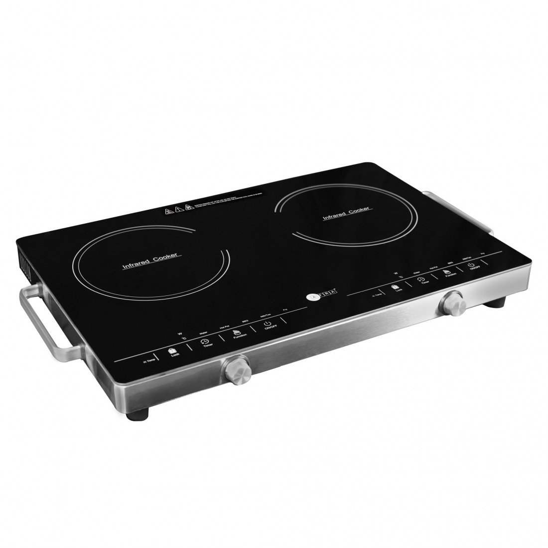 AFRA 3000W Double Infrared Cooktop – 4 LED Displays, Child Lock, Crystal Plate – AF-3000ICBK - Image 4