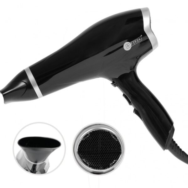 AFRA Hair Dryer 2300W – Ionic, Cool Shot, 3 Heat Settings, DC Motor, AF-2300HDBK - Image 2