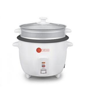 AFRA Rice Cooker 1.0L – Non-Stick Inner Pot, Glass Lid, Keep-Warm Function – AF-1040RCWT