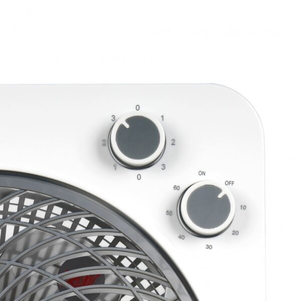 AFRA Electric Box Fan 45W, 5 Blades, 3-Speed Control, White – AF-1045WT, 2-Year Warranty - Image 2