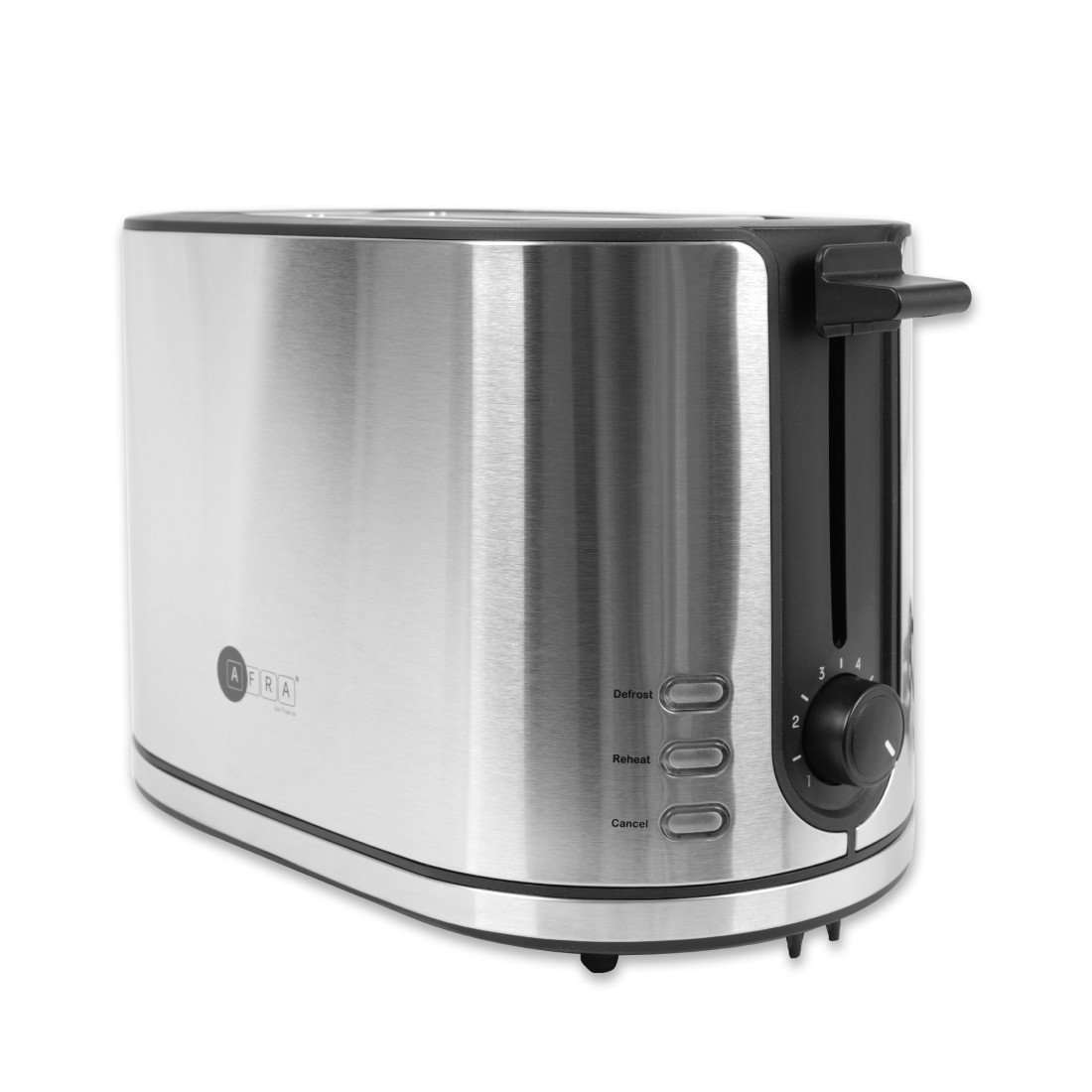 AFRA Electric Breakfast Toaster 950W – 2 Slots, Crumb Tray, Stainless Steel – AF-120900TOSS - Image 4