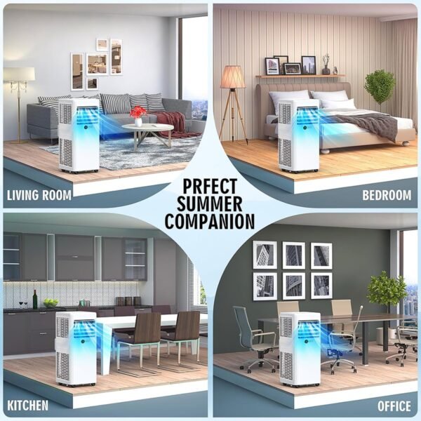 AFRA Portable Air Conditioner | 12000 BTU | Remote Control | Timer | Digital Display | AF-120PACWH - Image 3