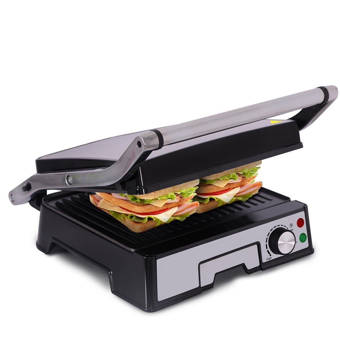 AFRA 2000W 4-Slice Health Grill – Adjustable Temperature, Non-Stick Plates – AF-1840CGSS