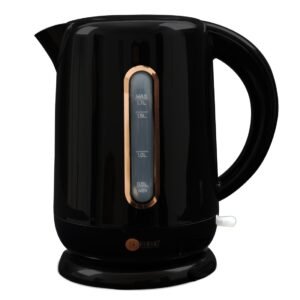 AFRA Electric Kettle 2200W – 1.7L, Auto Shut-Off, Strix Control, Black, AF-201850KTBL