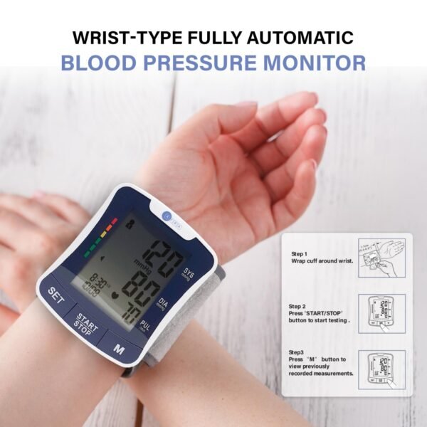 AFRA Digital Blood Pressure Monitor | Wrist Type | Large Size | White | AF-202BPMW - Image 4