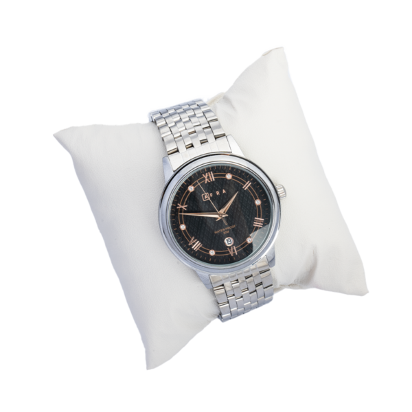 AFRA Radiant Ladies Watch | Silver Case | Black Dial | Silver Bracelet | Elegant Style | AF22202 - Image 4