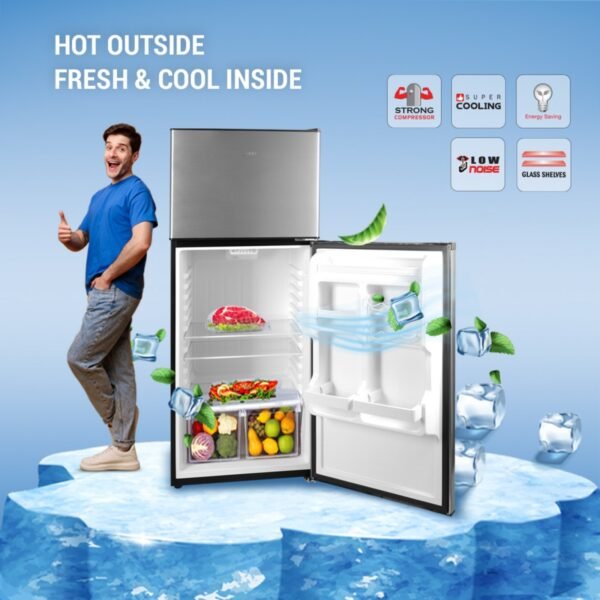 AFRA Double Door Refrigerator 340L – No Frost, Reversible Doors, AF-3400RFSS - Image 7