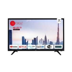 AFRA 32-Inch HD Smart TV AF-3211HDBK – LED Display, Android 11, HDMI, USB & Streaming Apps
