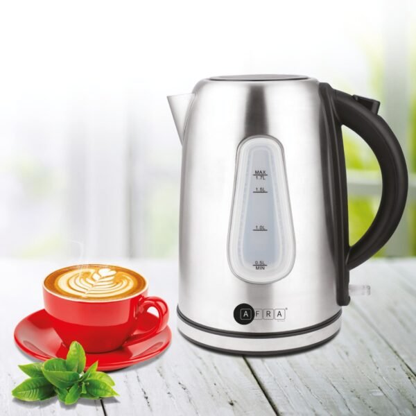 AFRA Electric Kettle 2200W – 1.7L Stainless Steel, Auto Shut-Off, AF-401850KTSS - Image 2