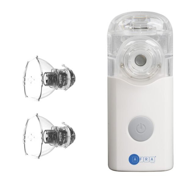 AFRA Mesh Nebulizer | White | Battery Operated | Portable & Silent | With Accessories | AF-401MN - Image 2