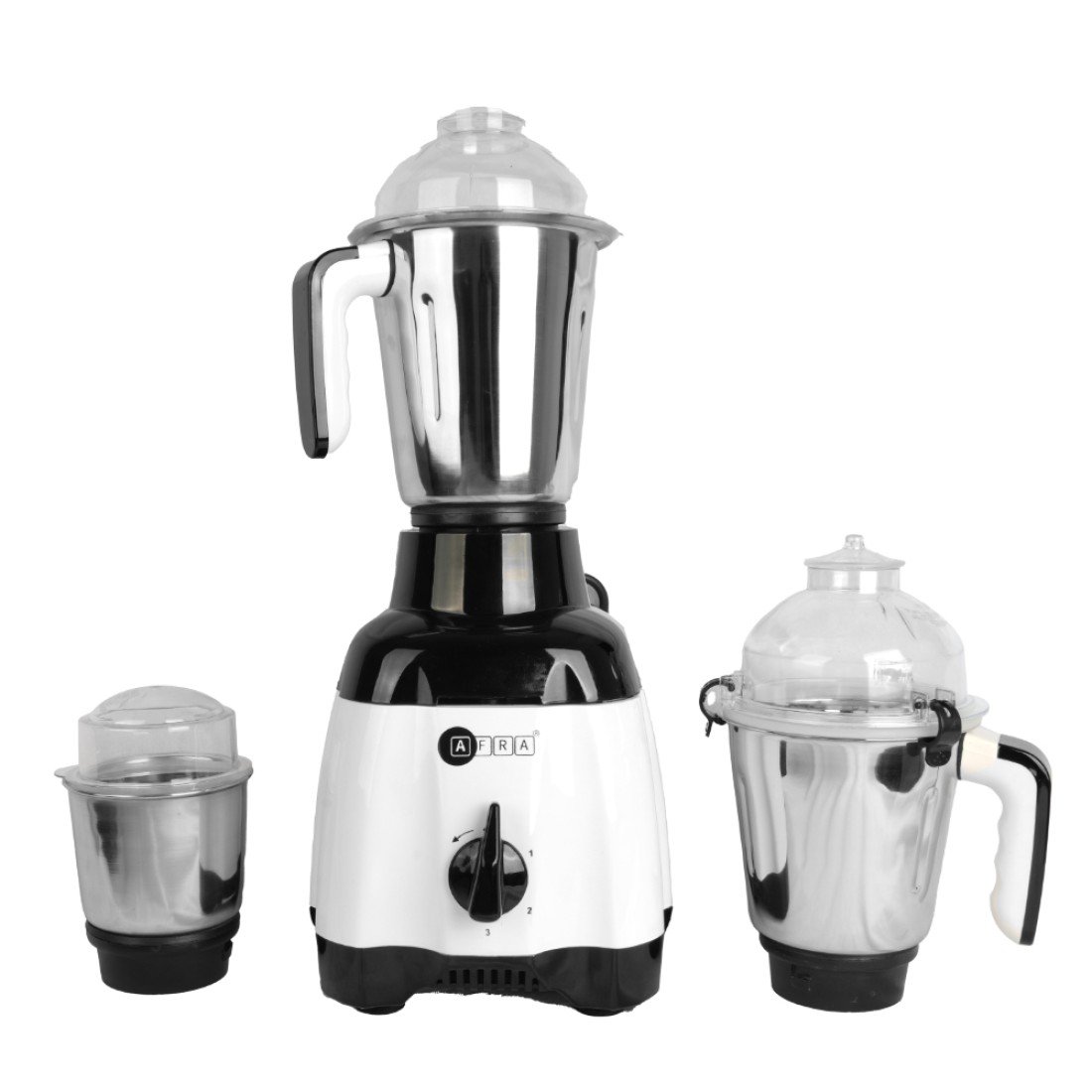 AFRA 3-in-1 Mixer Grinder 750W – White Gloss Finish, 2900ml Capacity, AF-7500BLWH