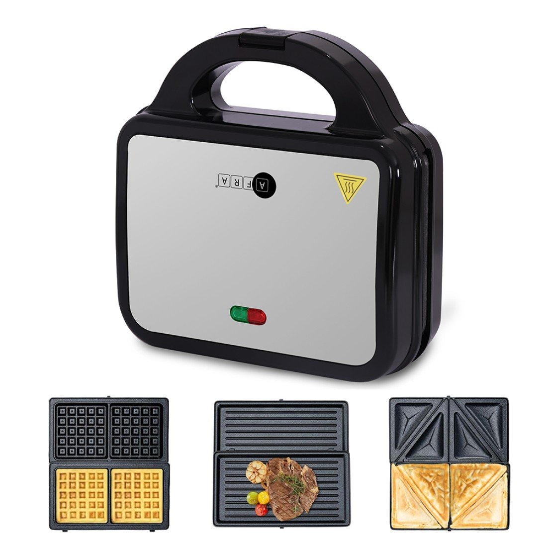 AFRA 3-in-1 750W Sandwich Maker – Detachable Non-Stick Plates: Grill, Waffle, Sandwich – AF-8023SMSS - Image 7