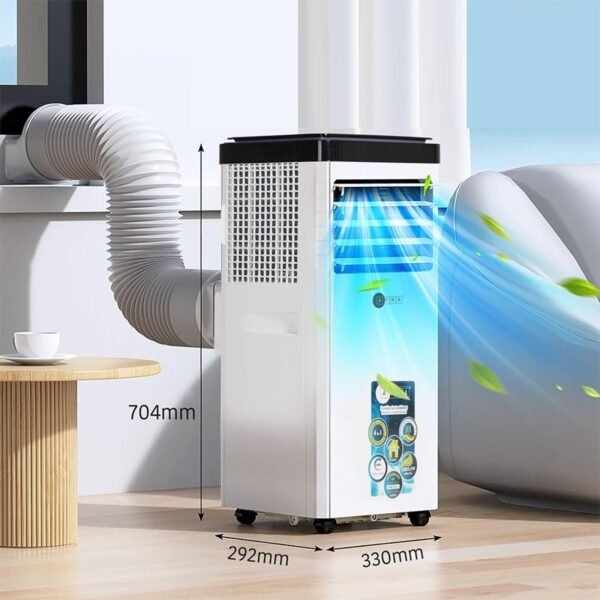 AFRA Portable Air Conditioner | 9000 BTU | Remote Control | 24-Hour Timer | Digital Display | AF-900PACWH - Image 7