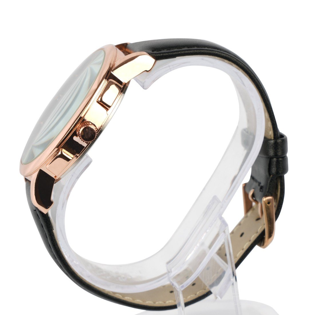 AFRA Dazzler Gents Watch | Rose Gold Case | Black Dial | Black Leather Strap | AF10303 - Image 3