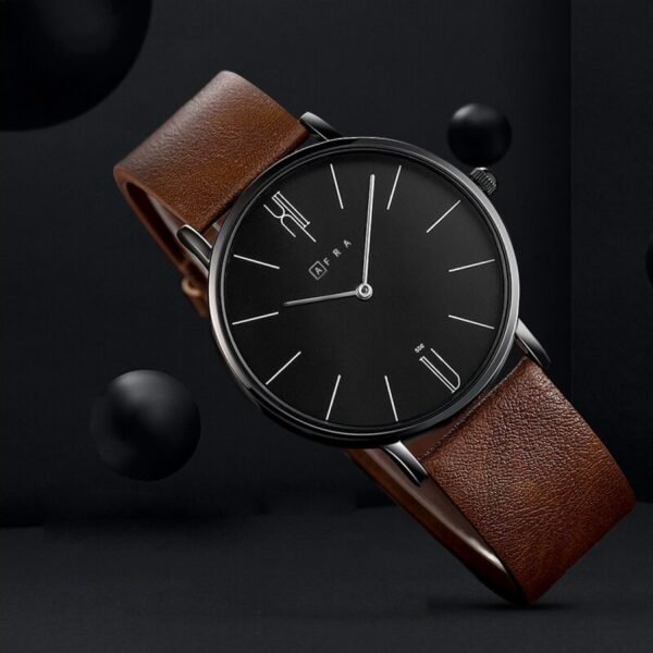 AFRA Urbanite Gents Watch | Leather Strap | Quartz Movement | 30m Water Resistant | AF10403 - Image 2