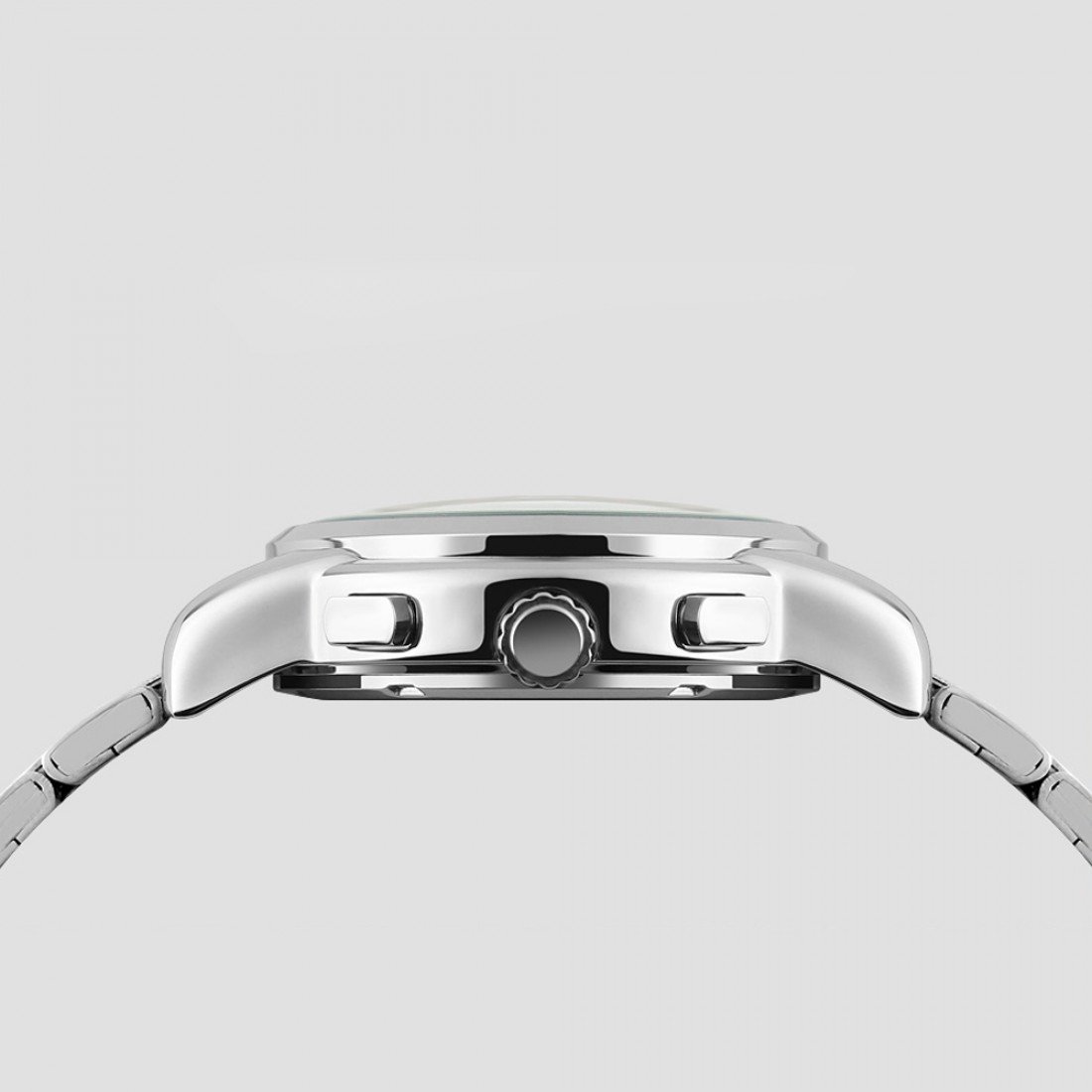 AFRA Moonstone Gents Watch | Silver Case | White Dial | Silver Bracelet | Model AF11201 - Image 2