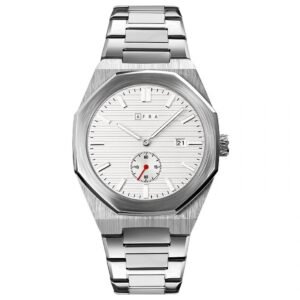 AFRA Octavian Gents Watch | Silver Case | White Dial | Silver Bracelet | Model AF11401