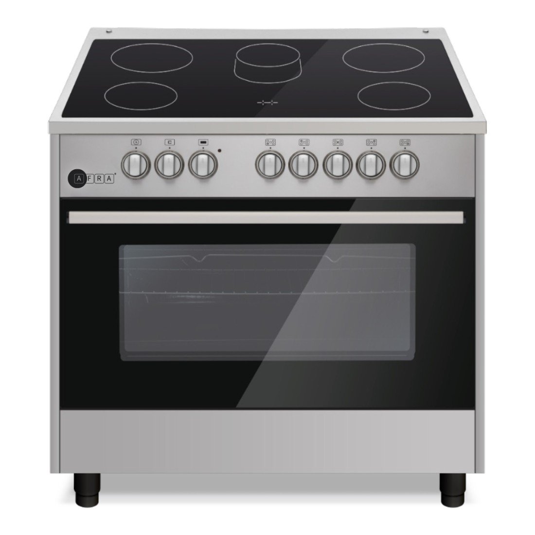 AFRA Free Standing Electric Cooking Range 90x60 – 110L Oven, Rotisserie, AF-90SPSS