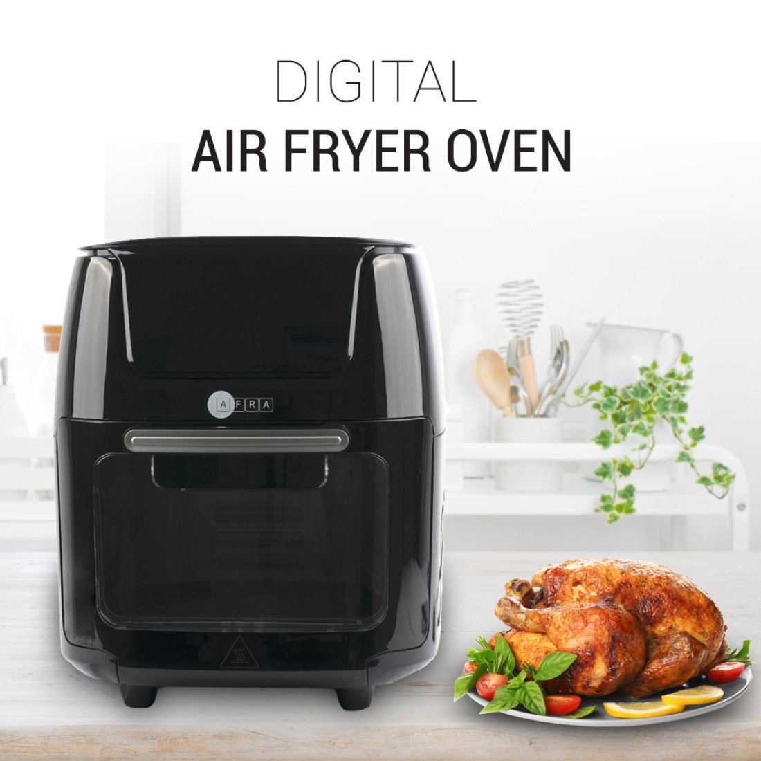 AFRA Air Fryer Oven 12L – Fast Cooking, Adjustable Temperature, Cool Touch – AF-2515AFBK - Image 6