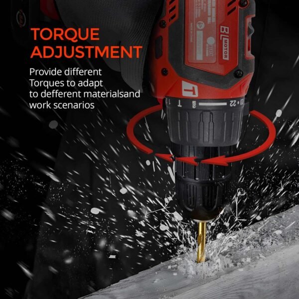 AFRA Cordless Brushless Drill - Model AFT-13-20CDRD | 20V Max | 13mm Chuck | 60N·m Torque - Image 4