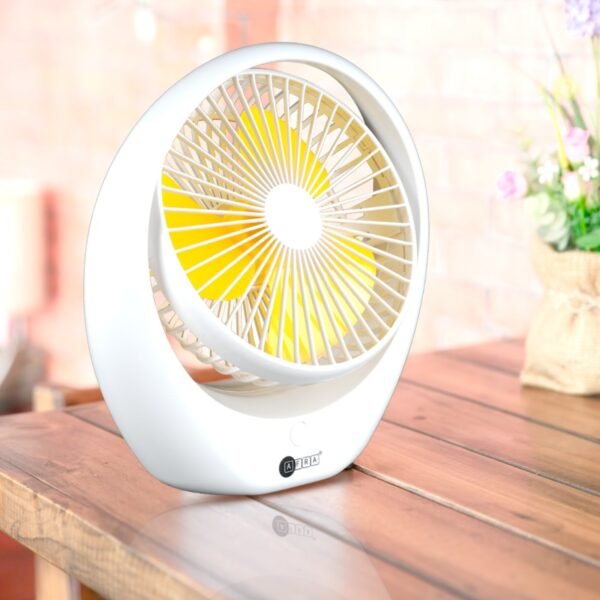 AFRA Portable Rechargeable Compact Fan, 6-Inch, 1800mAh, Low Noise, Adjustable – AF-1010USBF, 2Y Warranty - Image 4