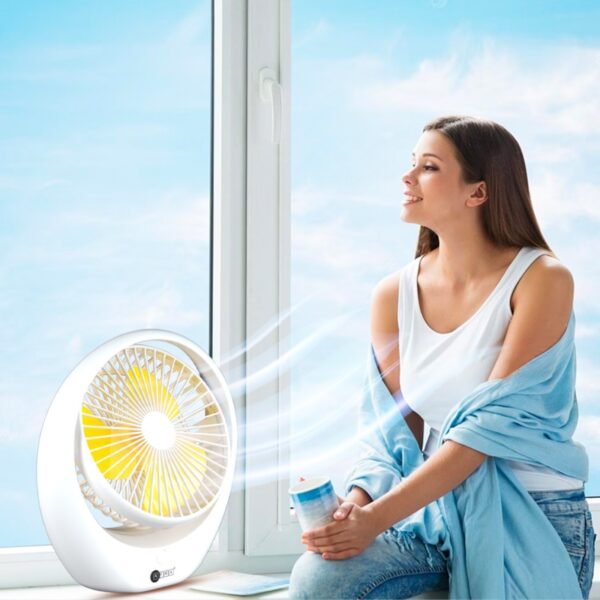 AFRA Portable Rechargeable Compact Fan, 6-Inch, 1800mAh, Low Noise, Adjustable – AF-1010USBF, 2Y Warranty - Image 3