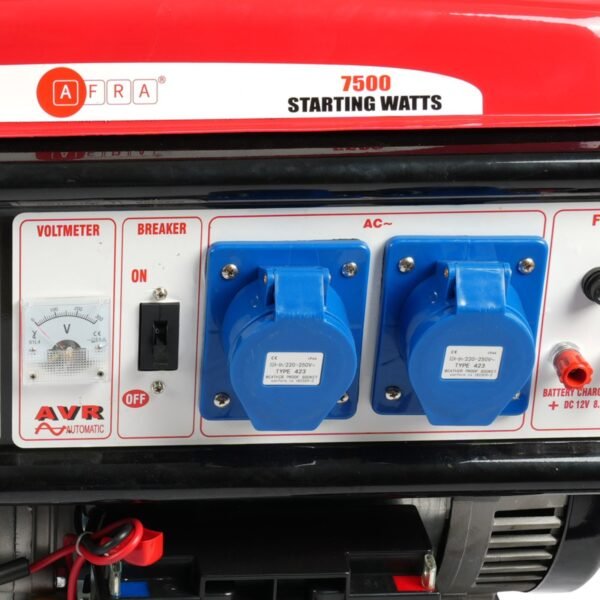 AFRA AFT-7500PGRD Gasoline Generator | 7.5KW Max Power, Recoil & Electric Start, Low Noise - Image 4
