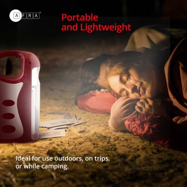 AFRA Rechargeable Lantern | 10W | Solar & AC Charging | 24 LEDs | Mobile Charger | AF-2403RLNM - Image 6