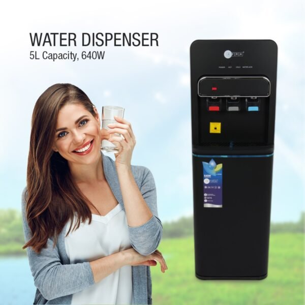 AFRA Bottom Loading Water Dispenser AF-9630WDBK – 550W Hot, 90W Cold, 2L/h Cooling, Dry Protection - Image 4