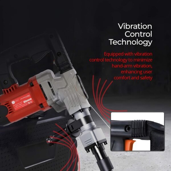 AFRA Hex Demolition Hammer - Model AFT-17-1400DHRD | 1400W | 17mm Hex | 16.8J Impact | Vibration Control - Image 3