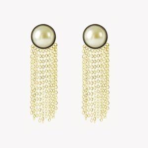 AFRA JEW Pearlet Earrings | Gold Stainless Steel | Pearl Charm Design | Elegant Women’s Jewelry AFJ15006E